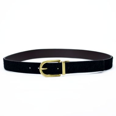 Ladies Haircalf Leather and PU Belt