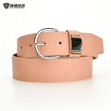 PU Lady Belt with Metal Decorations in Belt Loop