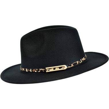 Retro Trilby Fedore Cap with Belt Adjustable