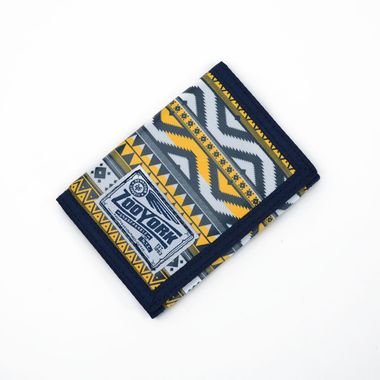 Aztec Printed Nylon Tri-Fold Wallets with Velcro Closure