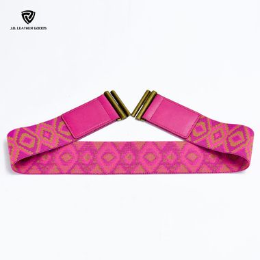 Pink Knitted Belt for Women