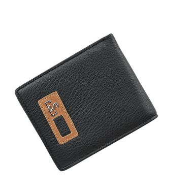 Man Bi-Fold Genuine Leather Wallet with Logoed Lining