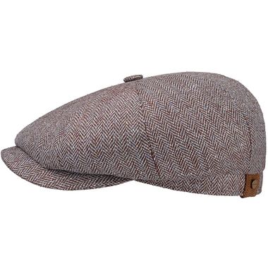 Herringbone Silk Cap Women/Men Newsboy Flat Cap