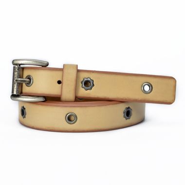 Ladies Waxed PU Belt with Studs