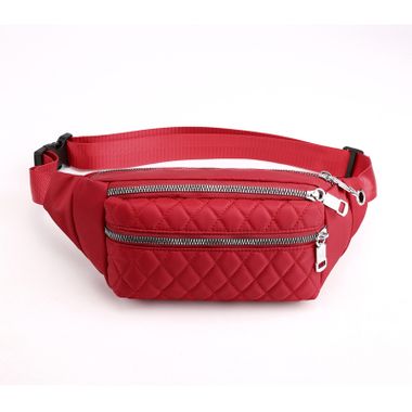 Women Quilted Polyester Outdoor Waist Bag