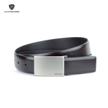 Men Dress Leather Belt with Plain Buckle