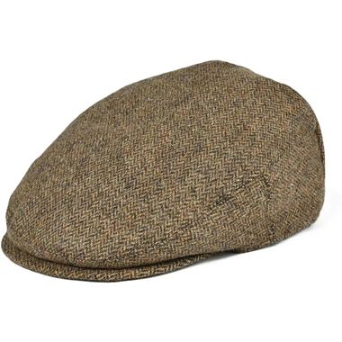 100% Wool Flat Cap Classic Irish Tweed Newsboy Hat