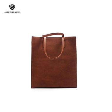 Large Capacity Simple Women Crazy Horse Leather Tote Bag