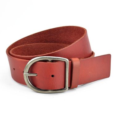 Women's Leather Belt Dyed Red