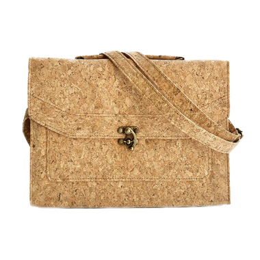 Eco Vegan Cork Leather Handbag in Classic