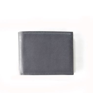 Men Retro Spray Colors Bifold Contrast Color Canvas Lining Leather Wallet