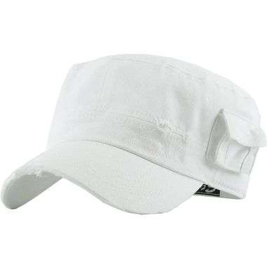 Pure Cotton Twill Cadet Military Cap with STASH Pocket