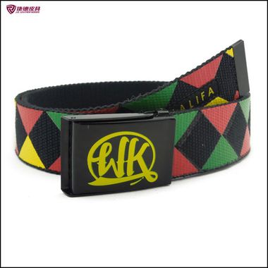 Man Screen Printed Webbing Belt