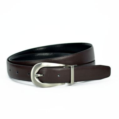 Lady Feather Edge Leather Split and PU Belt