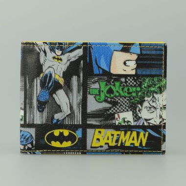 BATMAN Printed PU Bi-Fold Wallet with Nylon Lining