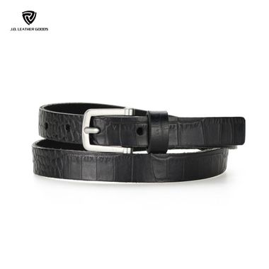 Women Crocodile-Debossed Full-Grain Leather Belt