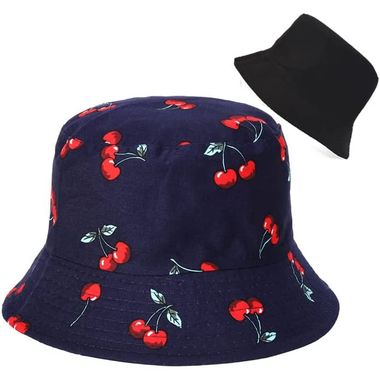 Bucket Hat Cotton Double-Side-Wear Reversible for Women Men