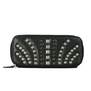 Woman Studded Long Zip Around Wallet