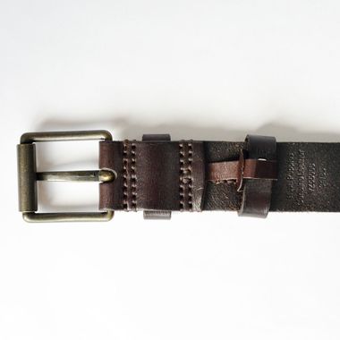 Full Grain Leather Belt with Roller Buckle