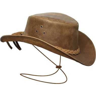 Lightweight Western Shapeable Leather Cowboy Hat