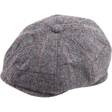 Plaid Wool Blend Tweed Cap Newsboy Hats for Men