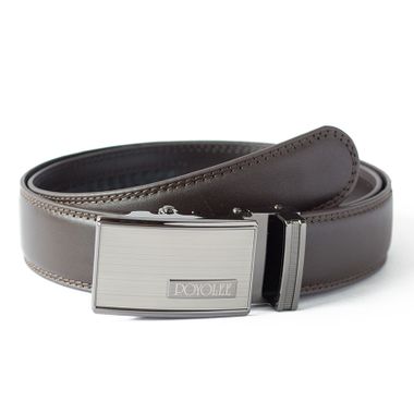 Automatic Buckle Men Genuine Leather Ratchet Belt