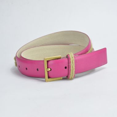 Women PU Belt with Hemp Rope