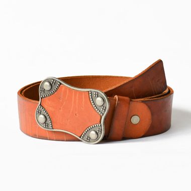 Women's Leather Belt with Special Patterns