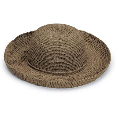 Modern Handwoven, Twisted Natural Raffia Straw Hat