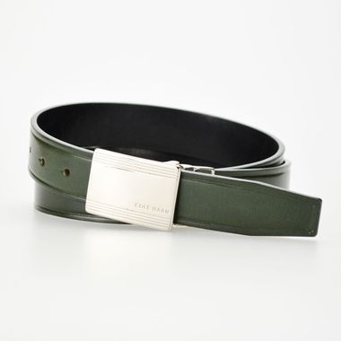 Reversible Double Grooved Full-Grain Leather Belt