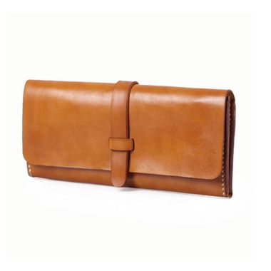 Unisex Dyed Color Long Type Leather Wallet
