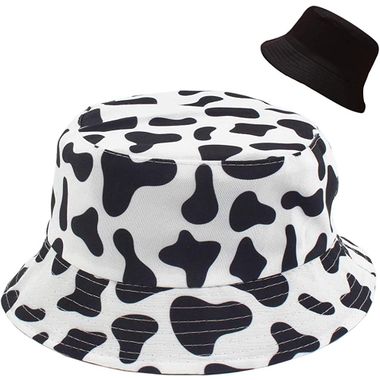 Unisex Bucket Hat Beach Sun Hat Reversible Double-Side-Wear