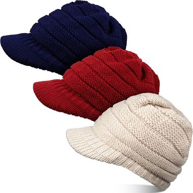 Winter Knit Hat Winter Brim Beanie Hats for Women