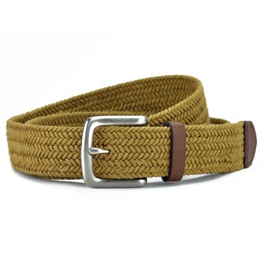 Mens PU and Knitted Belt