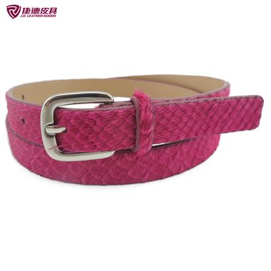 Woman Colorful Snake Haircalf Leather Belt