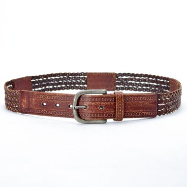 Ladies Debossed Leather Belt